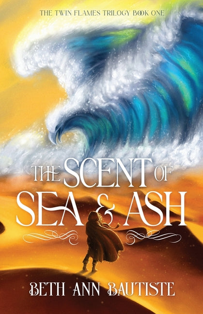 Paperback of The Scent of Sea and Ash by Beth Ann Bautiste, showing the book cover with ocean and ash imagery.
