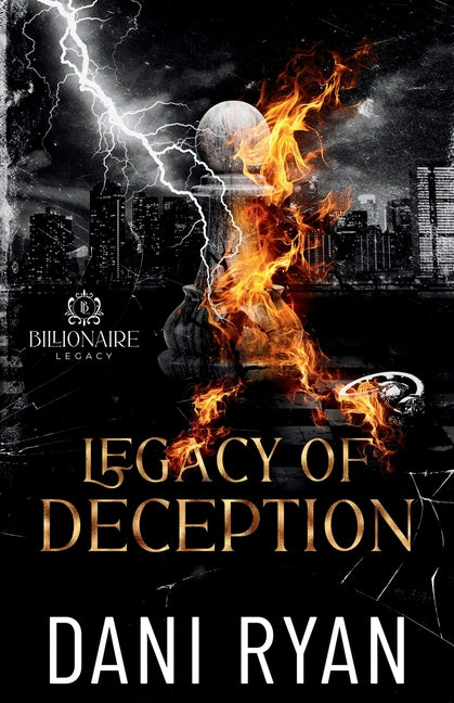 Paperback of "Legacy of Deception" billionaire romance novel by Dani Ryan, featuring the book cover with title and author.