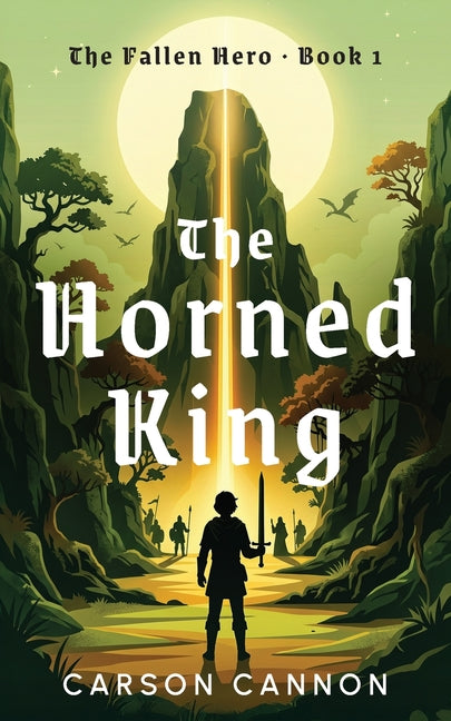 Paperback book titled "The Horned King: The Fallen Hero Book 1" by C&m Publishing, showing the cover with fantasy artwork.