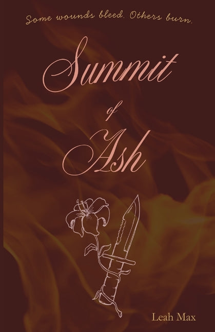 Paperback copy of "Summit of Ash" by Leah Max Reads, featuring a dark, atmospheric cover with mountain and ash imagery.