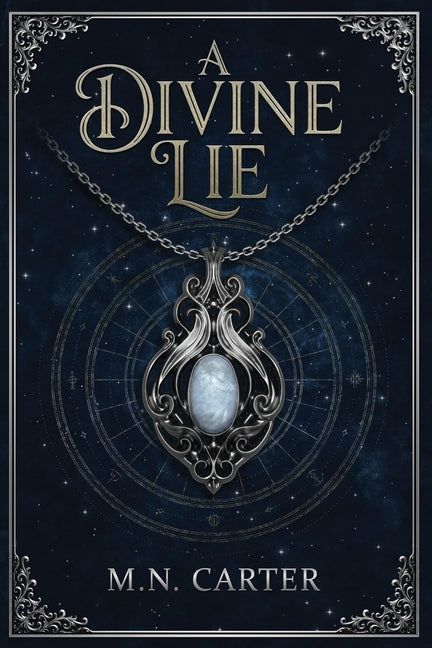 Paperback of "A Divine Lie" by M.N Carter, featuring the book cover with title and author details.