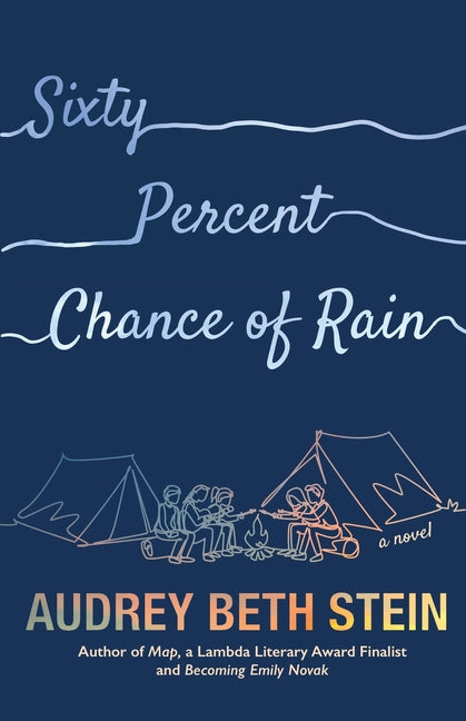 Paperback book titled "Sixty Percent Chance of Rain" by Womenaroundthecampfire Press, featuring a colorful cover with rain-themed artwork.