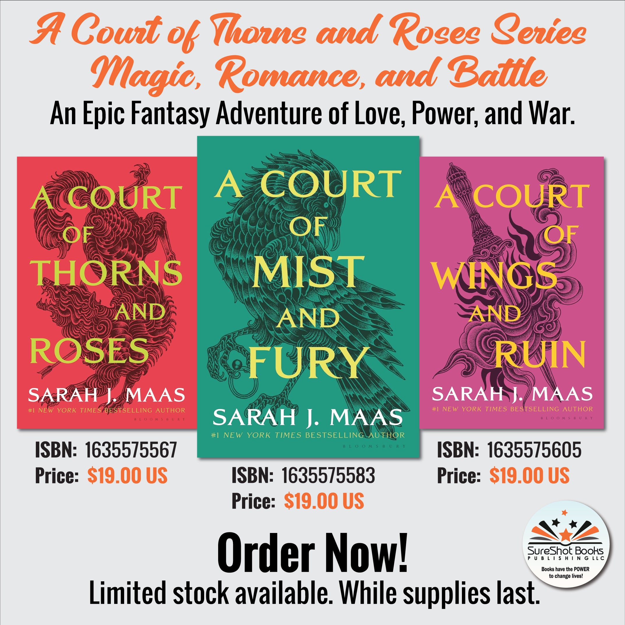 A Court of Thorns and Roses Series - Magic, Romance, and Battle - An Epic Fantasy Adventure of Love, Power, and War