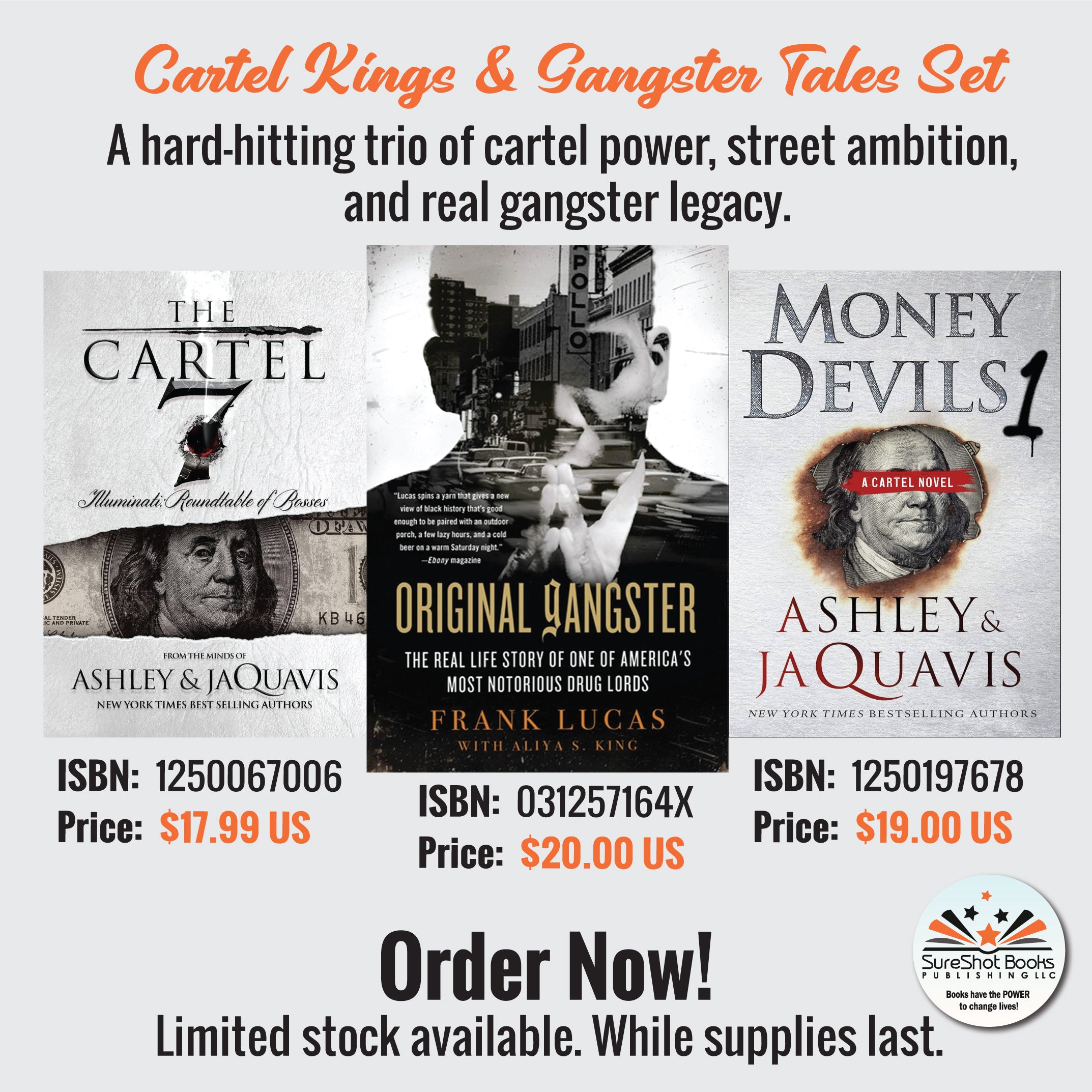Cartel Kings & Gangster Tales Set - A hard-hitting trio of cartel power, street ambition, and real gangster legacy