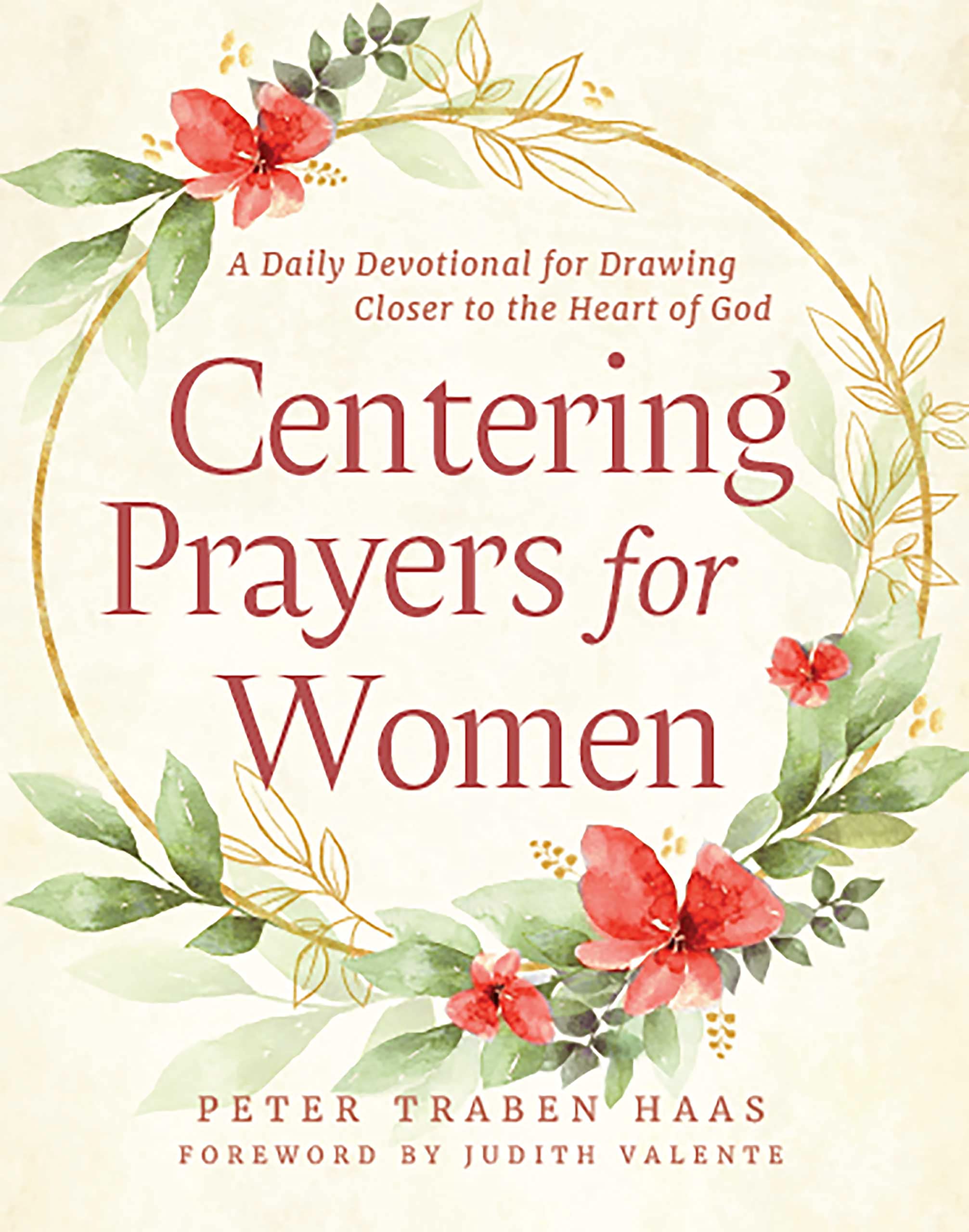 Paperback book titled "Centering Prayers for Women" by Paraclete Press, featuring a soft cover with a peaceful spiritual design.