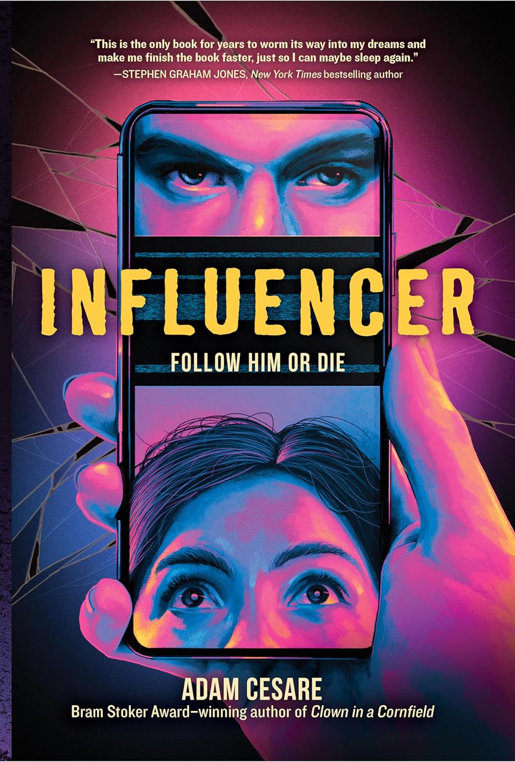 Young adult fantasy novel titled "Influencer" by Union Square & Co., featuring a vibrant cover with fantasy-inspired artwork.