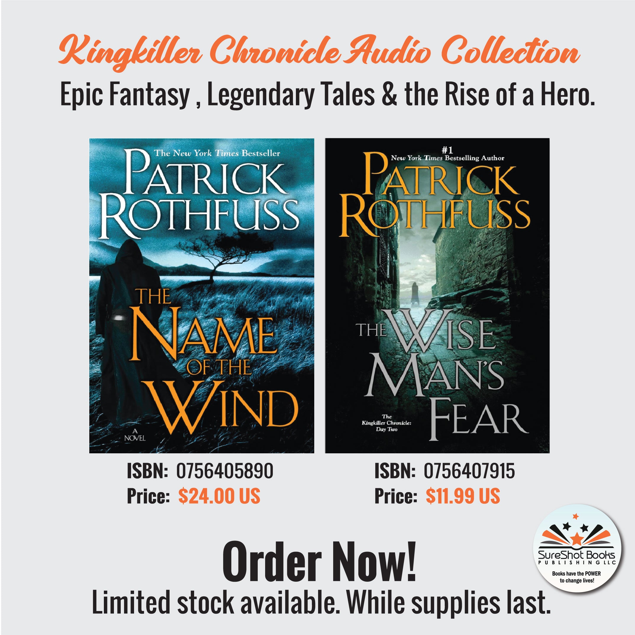 Kingkiller Chronicle Audio Collection - Epic Fantasy, Legendary Tales & the Rise of a Hero - SureShot Books Publishing LLC