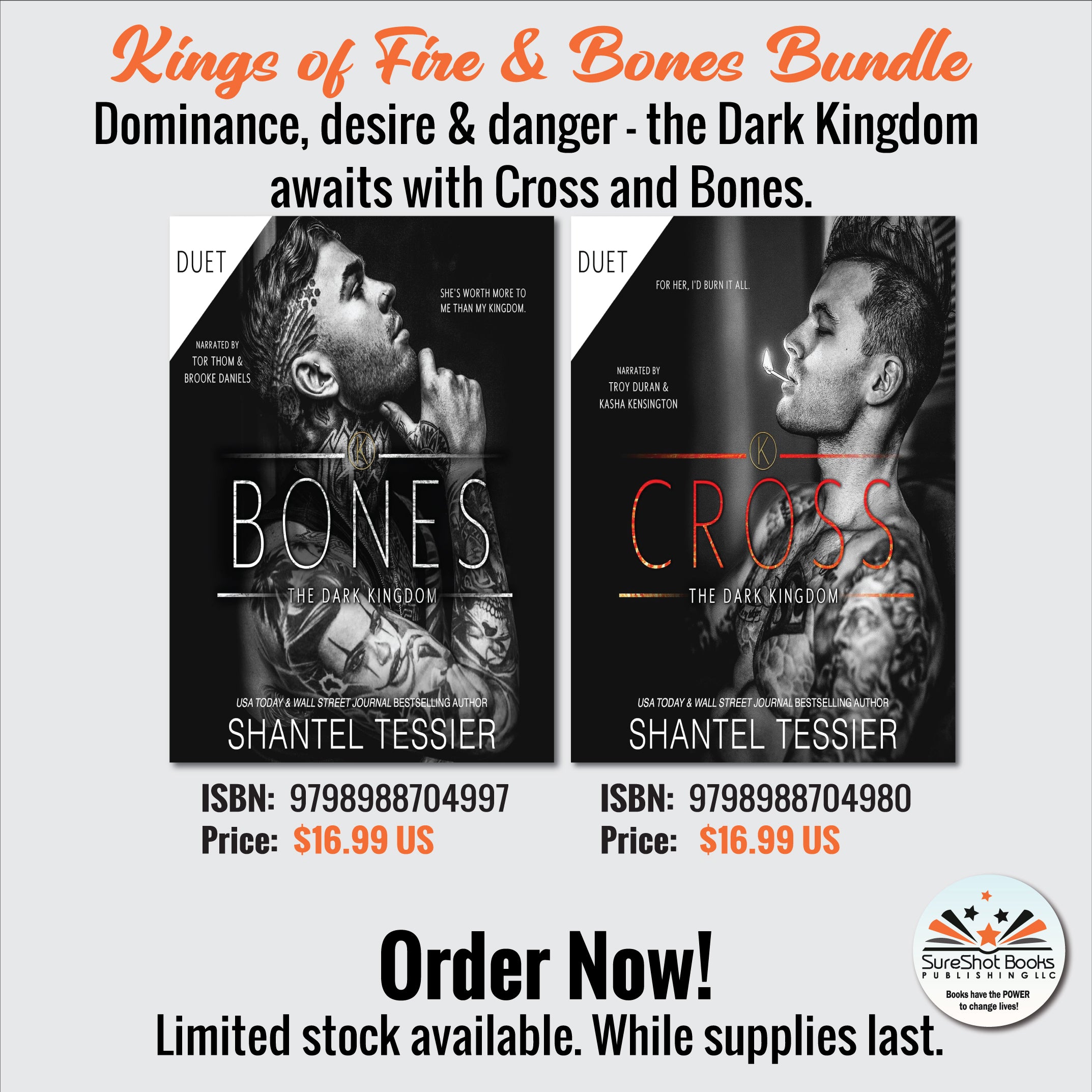 Kings of Fire & Bones Bundle - Dominance, desire & danger - the Dark Kingdom awaits with Cross and Bones - SureShot Books Publishing LLC