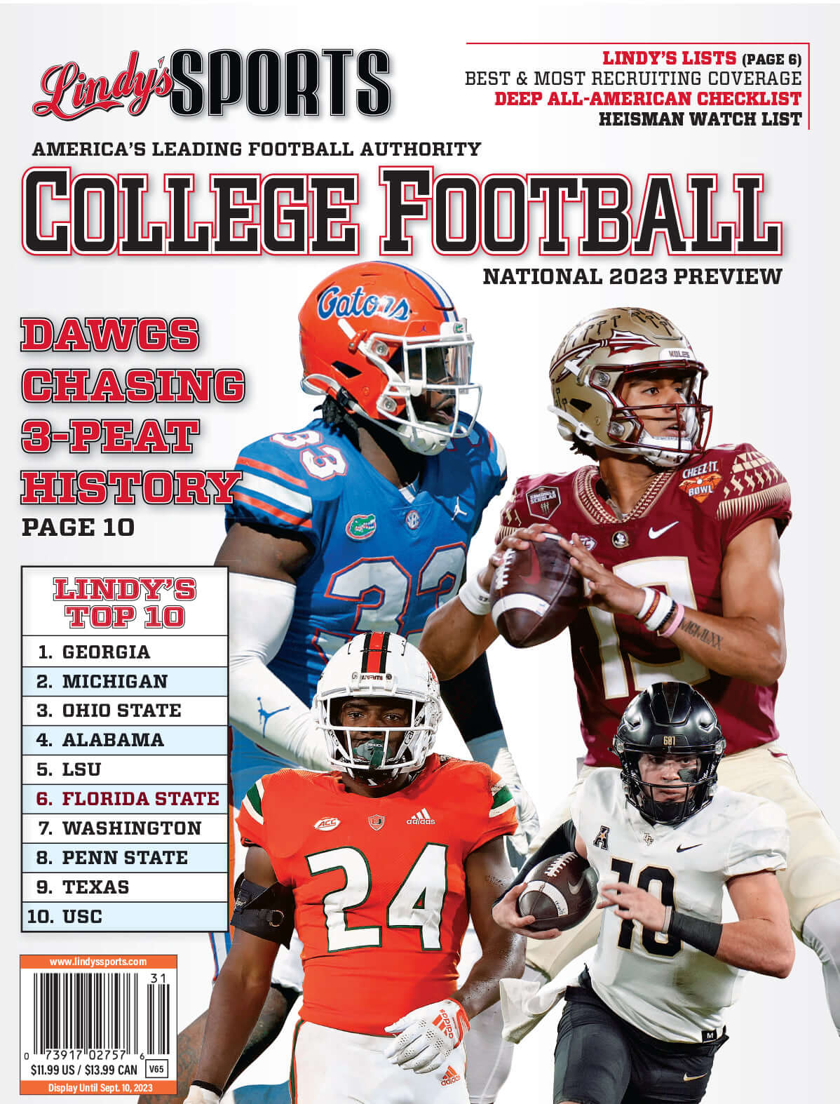 Lindy’s 2025-26 NFL & College Football Preview Combo Pack Sports Magazines SureShot Books Publishing LLC