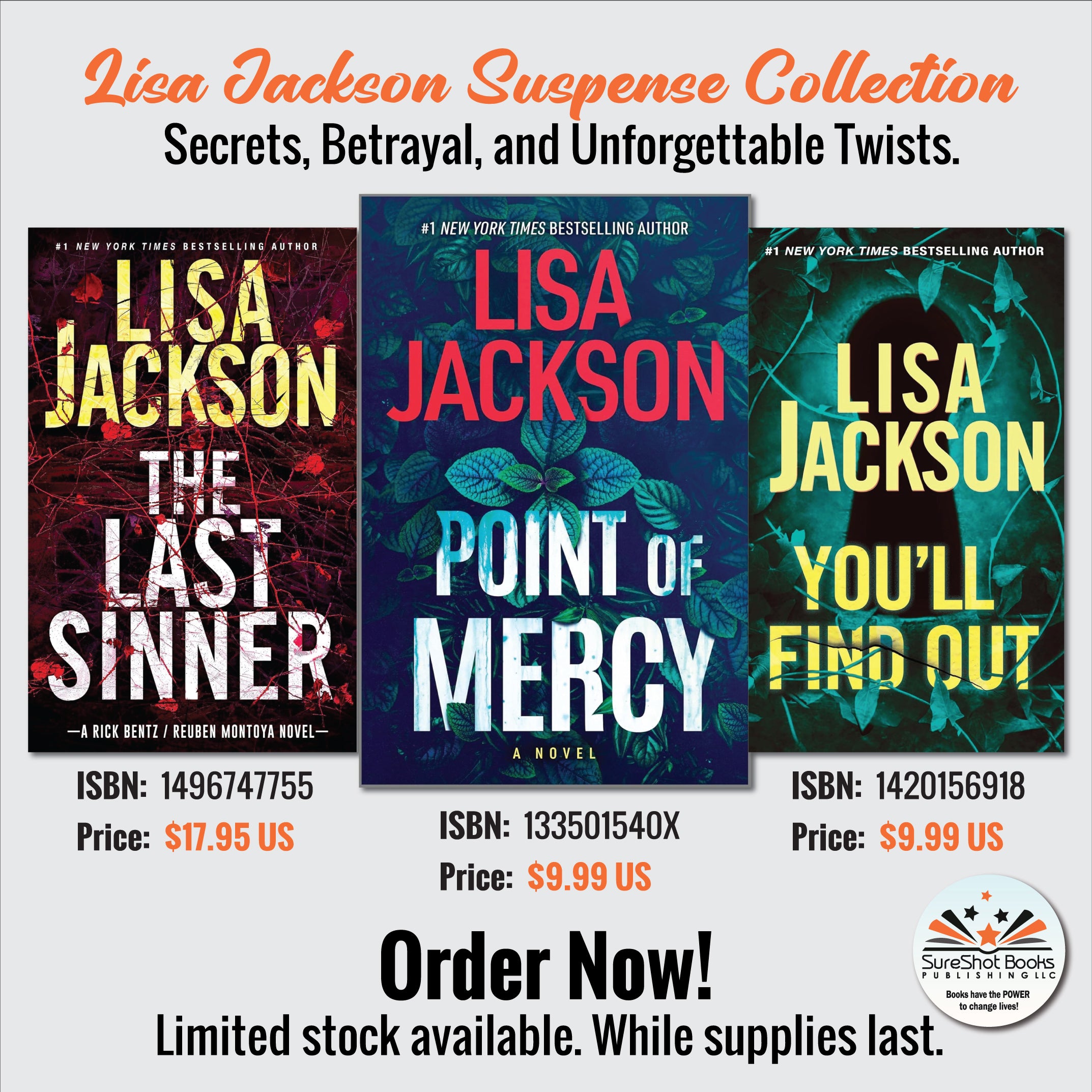 Lisa Jackson Suspense Collection - Secrets, Betrayal, and Unforgettable Twists - SureShot Books Publishing LLC