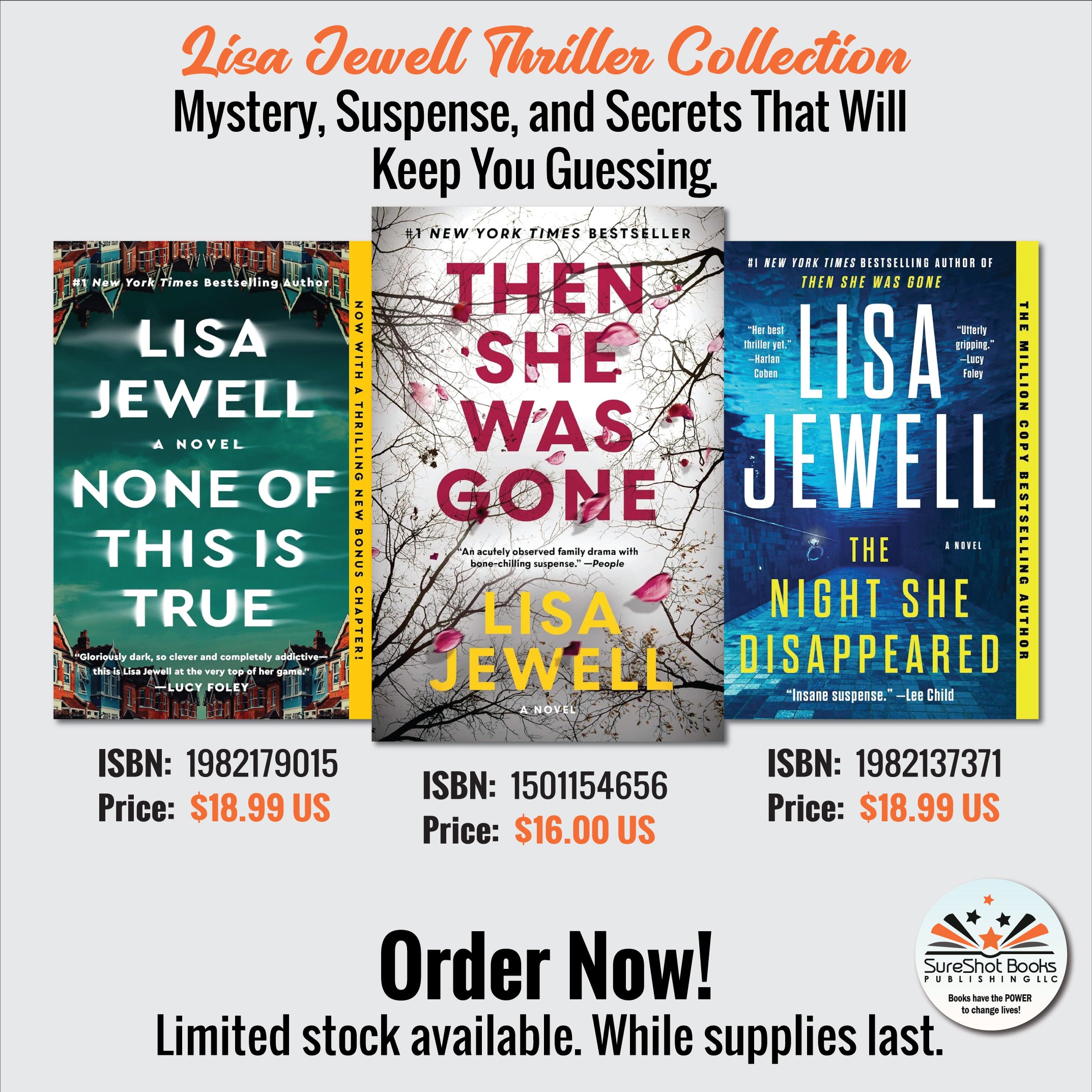 Lisa Jewell Thriller Collection - Mystery, Suspense, and Secrets That Will Keep You Guessing - SureShot Books Publishing LLC