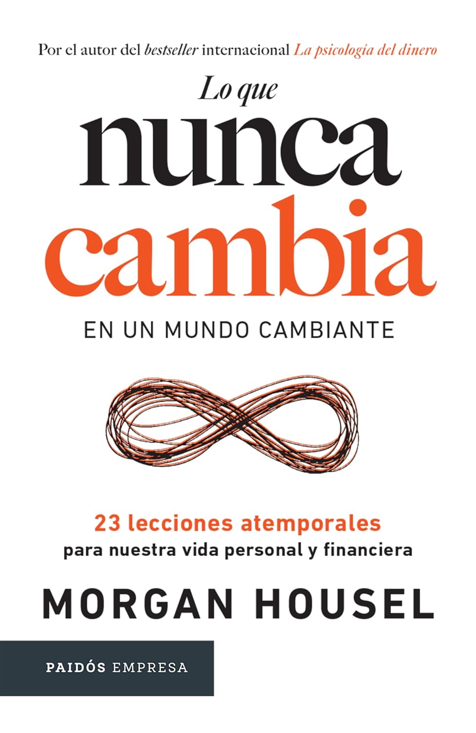 Book cover of "Lo que nunca cambia" by Planeta Publishing, featuring a design related to personal and financial lessons.