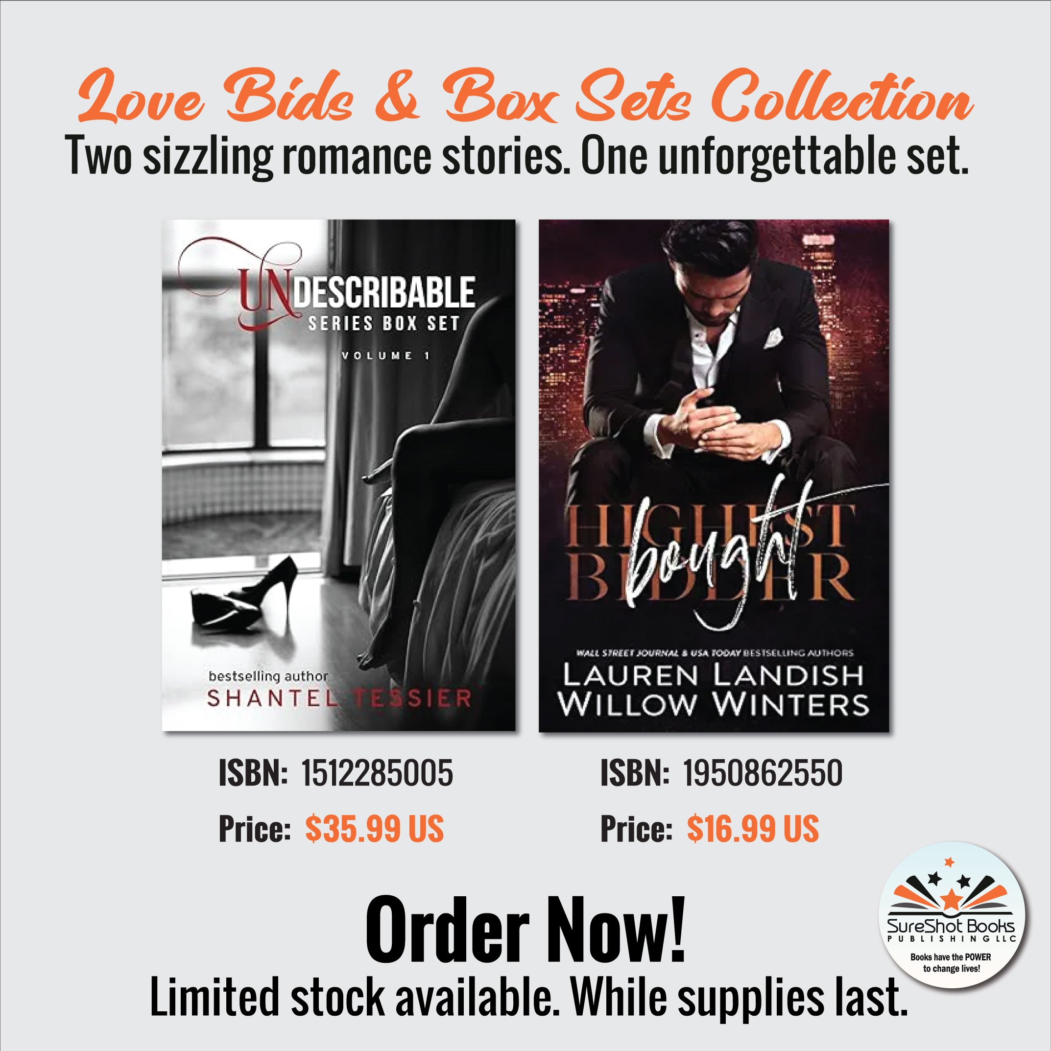 Love Bids & Box Sets Collection - Two sizzling romance stories. One unforgettable set - SureShot Books Publishing LLC