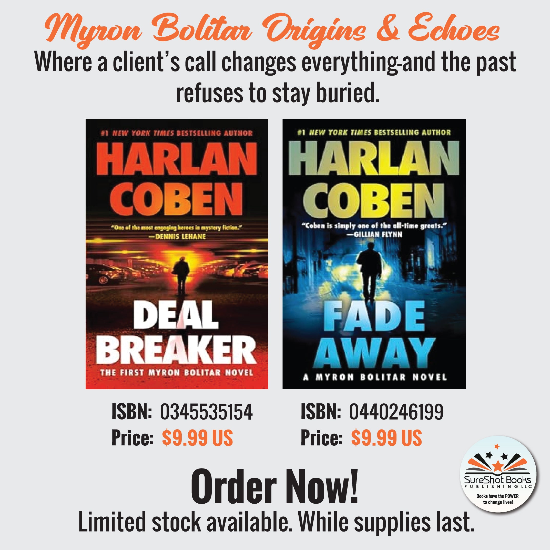 Myron Bolitar Origins & Echoes - Where a client's call changes everything-and the past refuses to stay buried - SureShot Books Publishing LLC