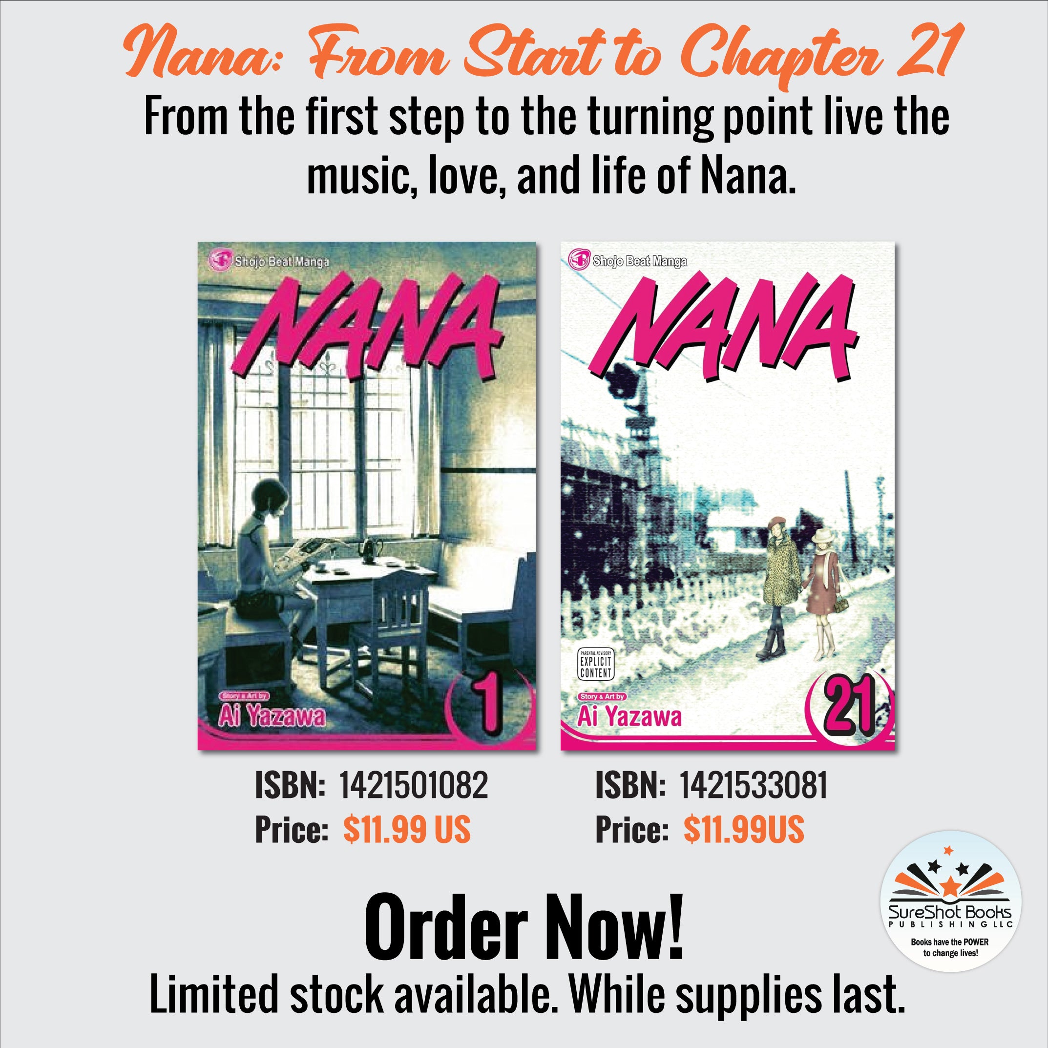 Nana: From Start to Chapter 21 Bundle - Nana Vols 1 & 21 by Ai Yazawa