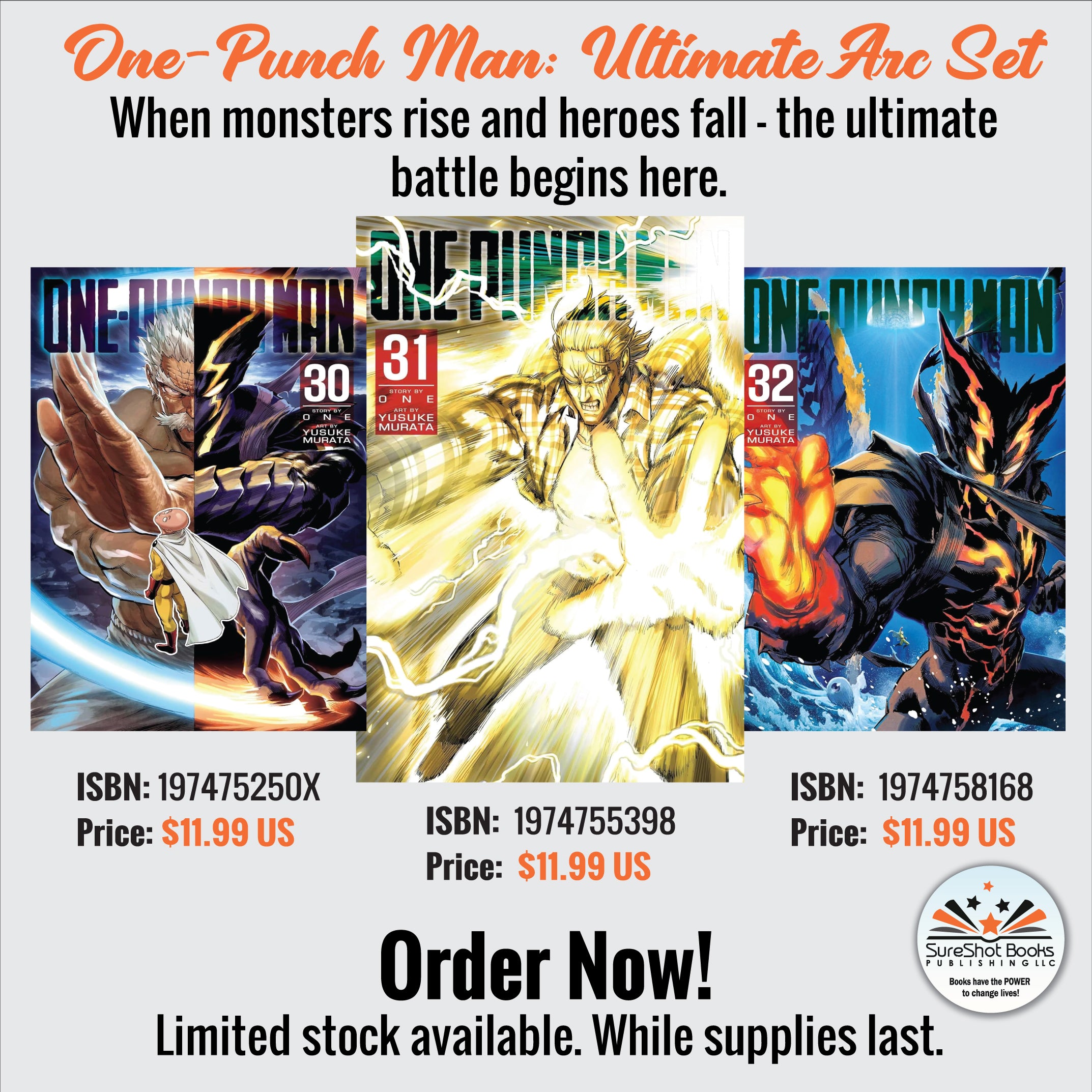 One-Punch Man: Ultimate Arc Set - When monsters rise and heroes fall - the ultimate battle begins here - SureShot Books Publishing LLC