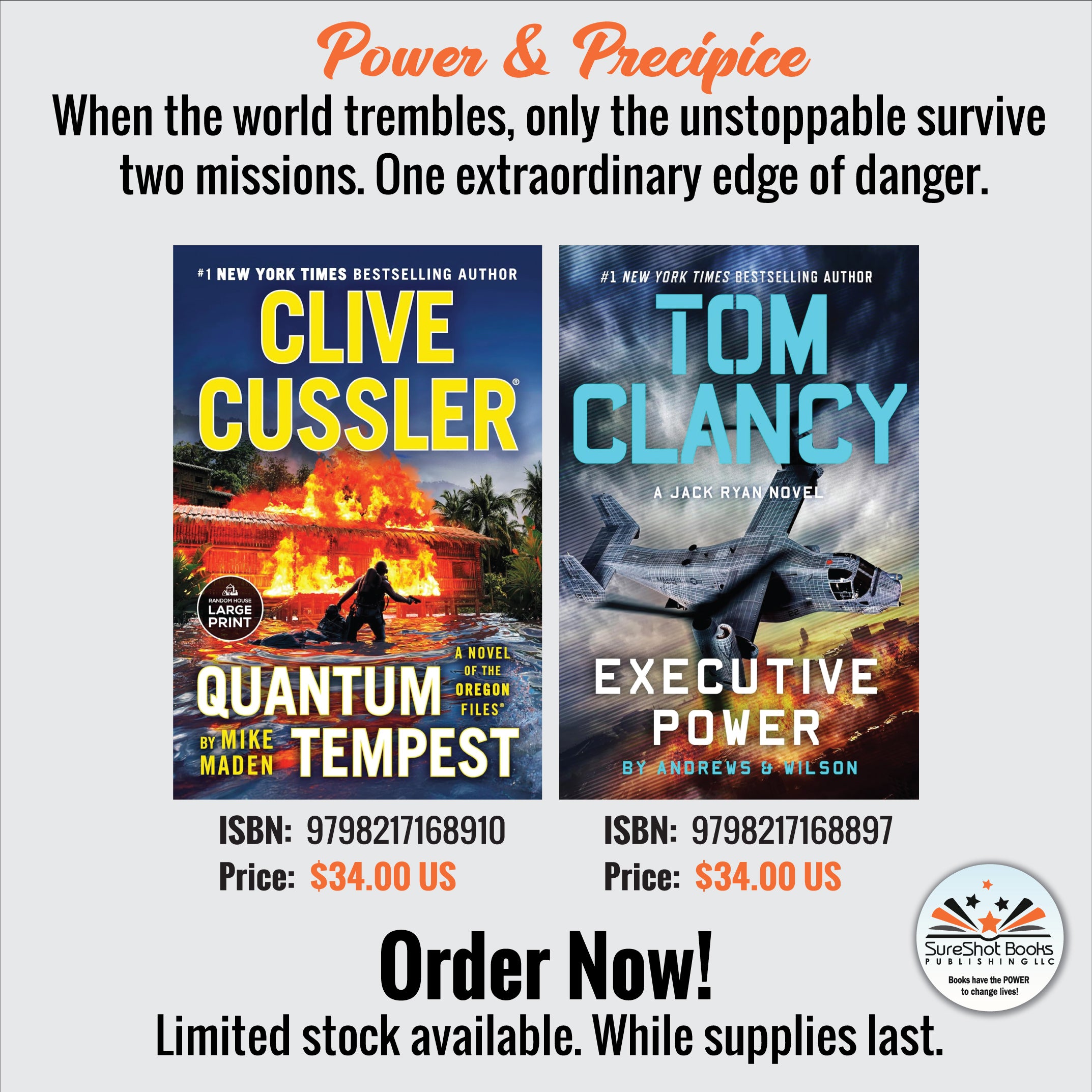Power & Precipice - When the world trembles, only the unstoppable survive two missions. One extraordinary edge of danger - SureShot Books Publishing LLC