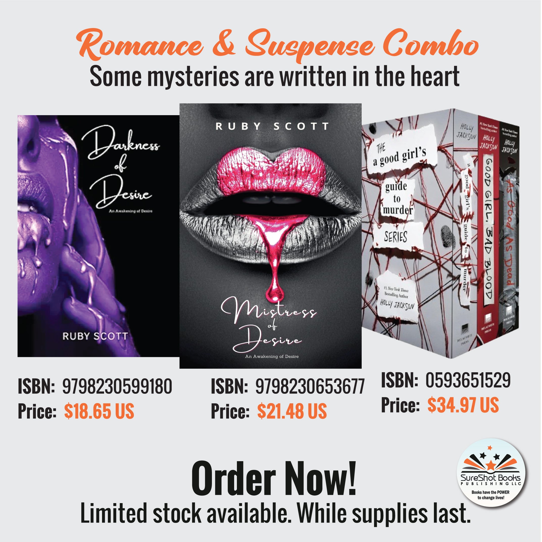 Romance & Suspense Combo - Some mysteries are written in the heart - SureShot Books Publishing LLC