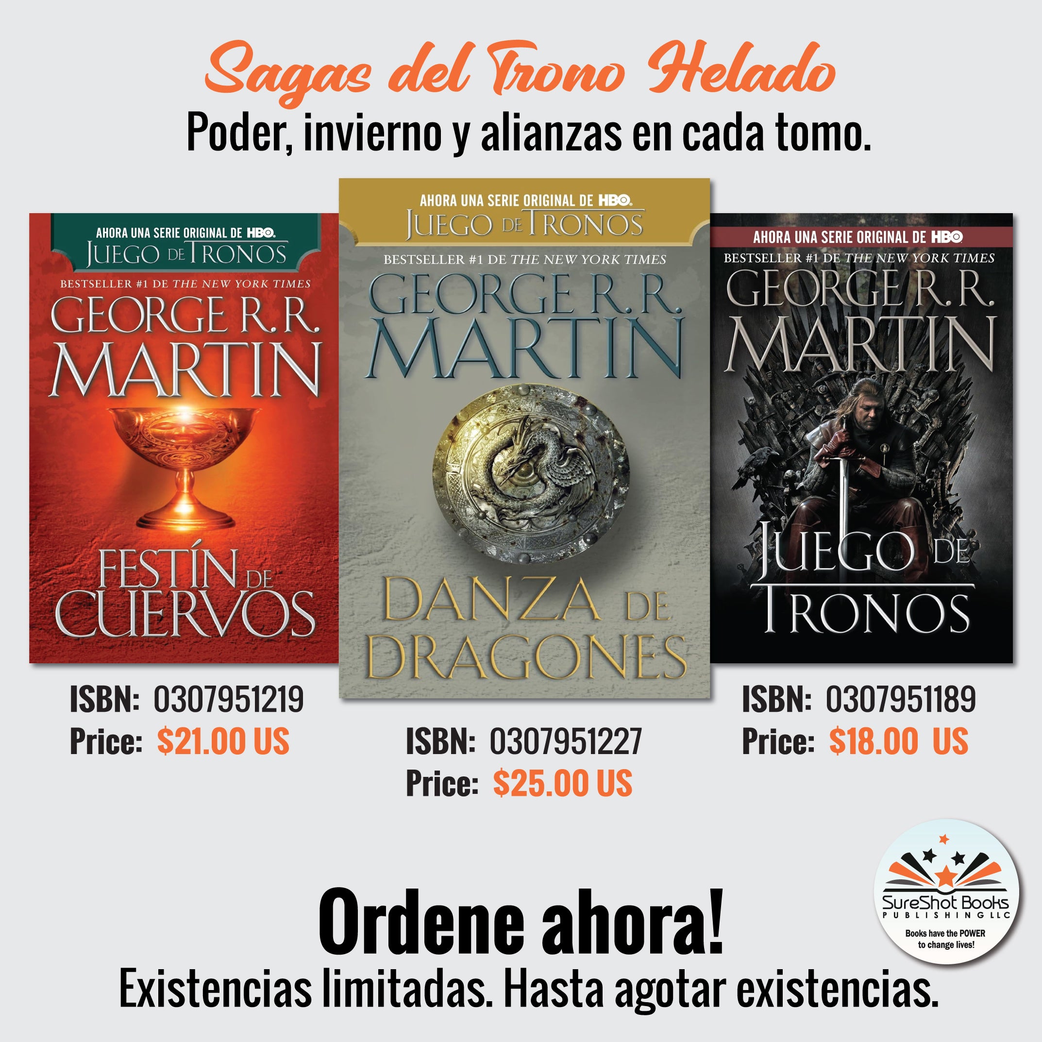 Sagas del Trono Helado - Poder, invierno y alianzas en cada tomo - SureShot Books Publishing LLC