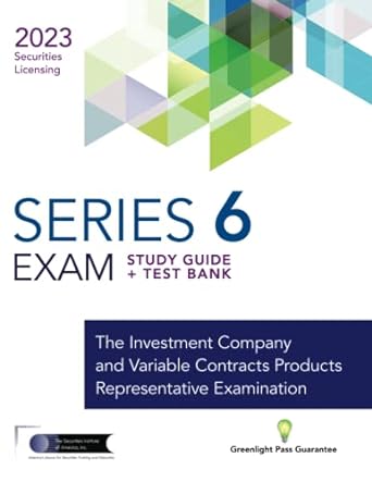 Series 6 Exam Study Guide 2023+ Test Bank Paperback Securities Institute of America