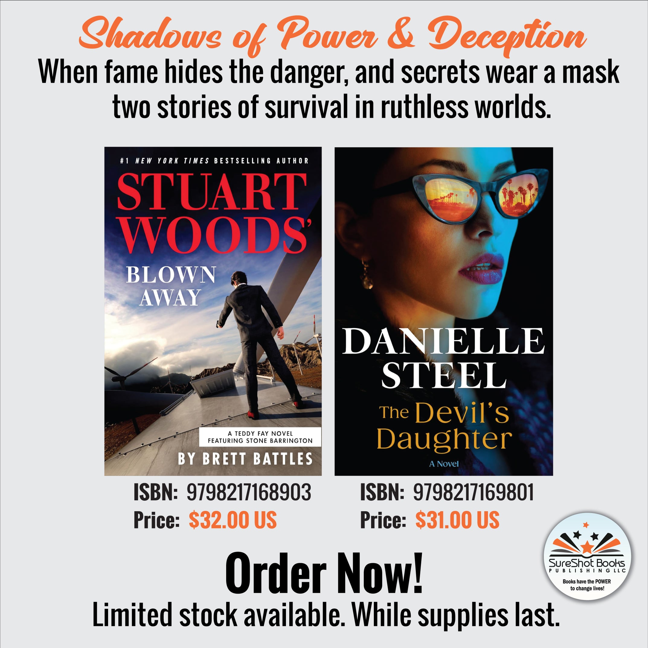 Shadows of Power & Deception - When fame hides the danger, and secrets wear a mask two stories of survival in ruthless worlds - SureShot Books Publishing LLC
