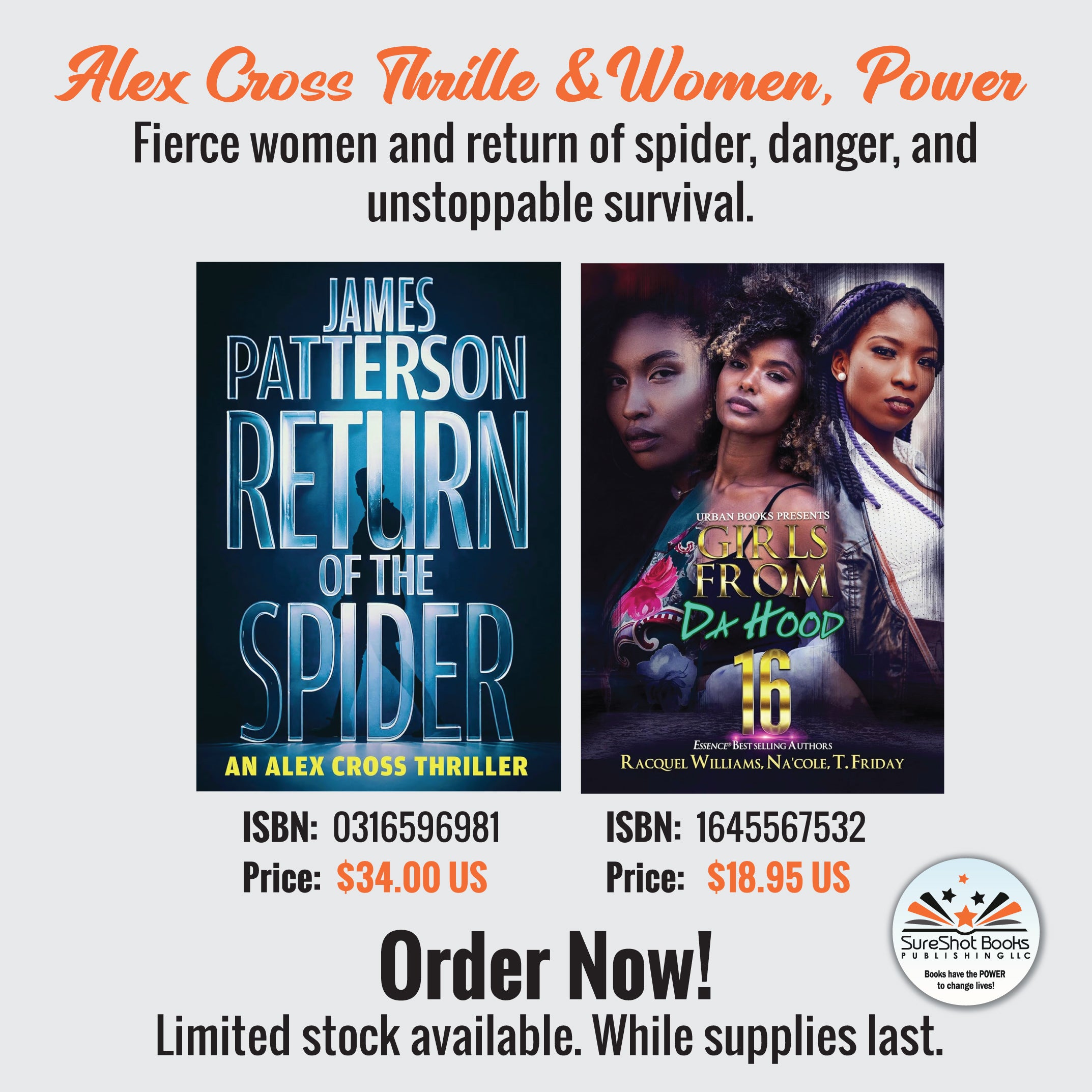 Alex Cross Thriller & Women, Power - Fierce women and return of spider, danger, and unstoppable survival - SureShot Books Publishing LLC