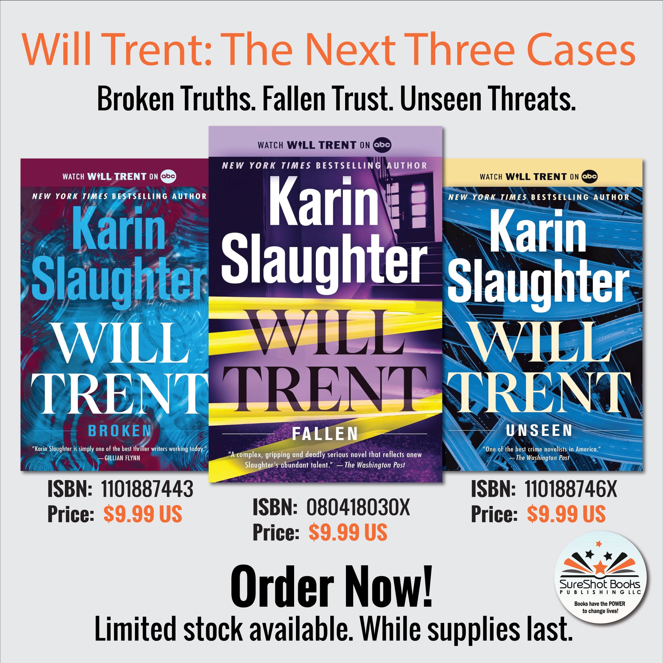 Will Trent: The Next Three Cases - Broken Truths. Fallen Trust. Unseen Threats - SureShot Books Publishing LLC