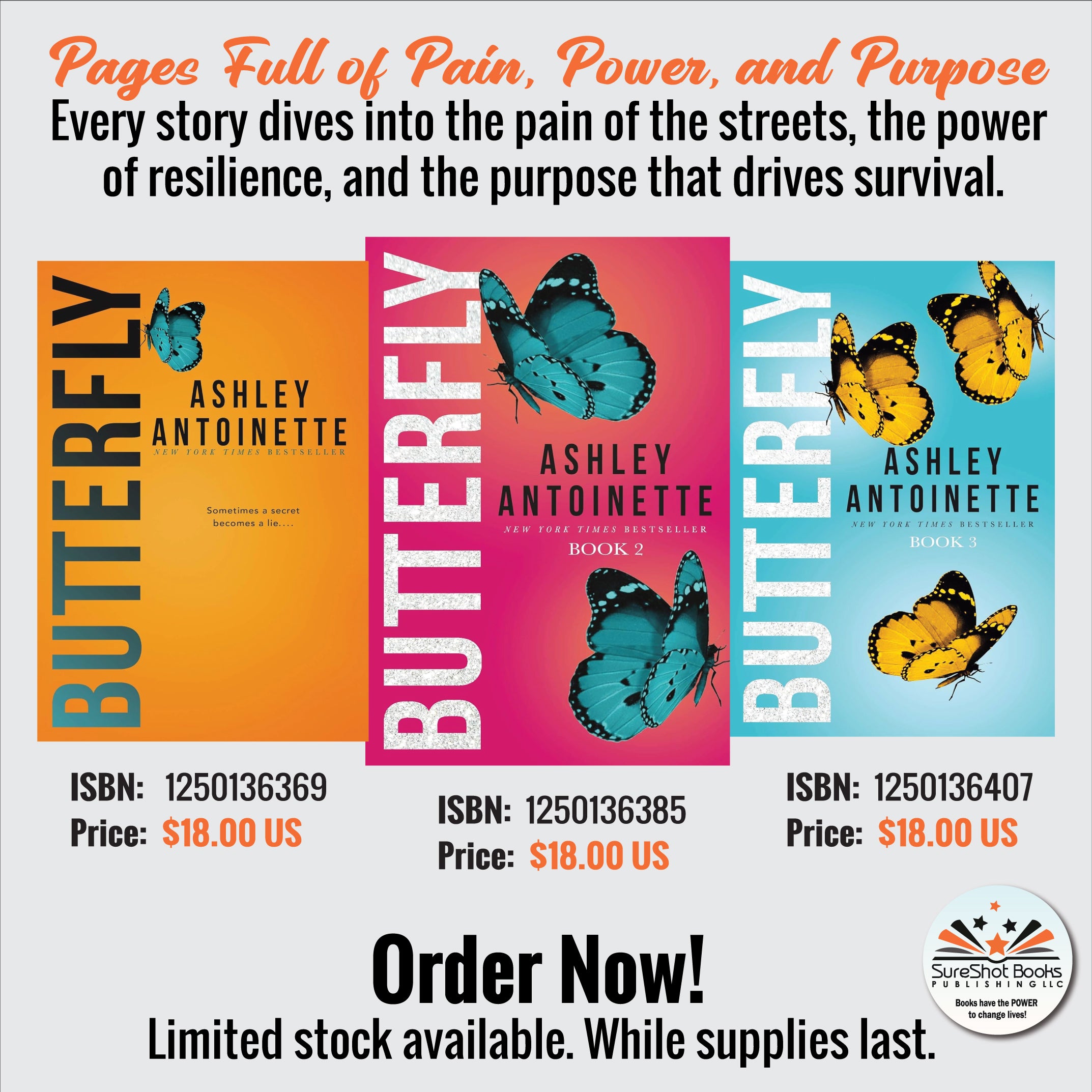 Butterfly Trilogy - Pages Full of Pain, Power, and Purpose