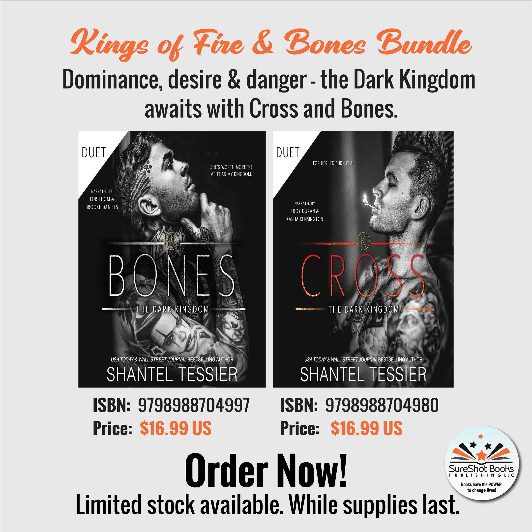 Kings of Fire & Bones Bundle - Dominance, desire & danger - the Dark Kingdom awaits with Cross and Bones