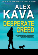 Hardcover of Desperate Creed by SureShot Books, first in Ryder Creed K-9 mystery series, featuring a dog and police theme.