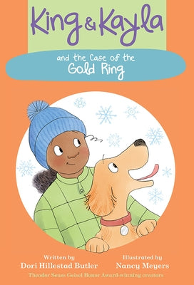 Paperback of "King & Kayla and the Case of the Gold Ring" by Peachtree Publishers, showing the book cover with colorful illustrations.