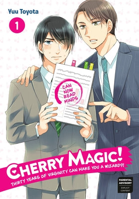 Paperback manga titled Cherry Magic! Thirty Years of Virginity Can Make You a Wizard?! by Square Enix Manga, featuring colorful cover art.