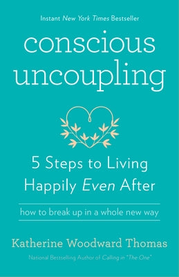 Paperback of Conscious Uncoupling: 5 Steps to Living Happily Even After by Harmony, showing the book cover with title and author.