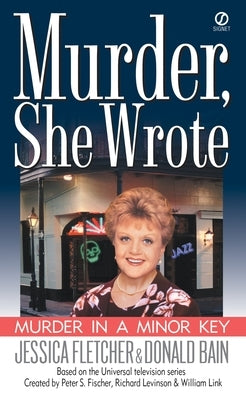 Cover of "Murder in a Minor Key" mass market paperbound novel by Penguin Publishing Group, featuring dark, mysterious artwork.