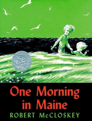 Cover of the paperback book "One Morning in Maine" by Puffin Books, featuring a scenic coastal illustration.