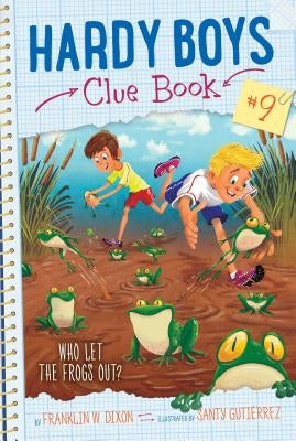 Paperback of "Who Let the Frogs Out?" by Aladdin Paperbacks featuring colorful frog illustrations on the cover.
