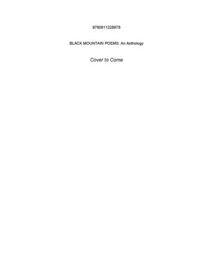 Black Mountain Poems Paperback New Directions Publishing Corporation