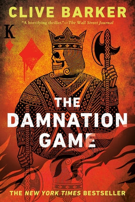 Paperback of The Damnation Game by Berkley Books, showing the book cover with dark, ominous artwork and title text.
