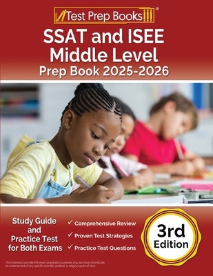 Test Prep Books SSAT and ISEE Middle Level Prep Book 2025-2026, paperback study guide with practice tests for both exams.