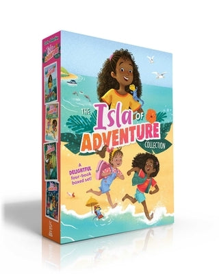 Set of four Little Simon paperback books from the Isla of Adventure Collection, featuring island and rainforest themes.