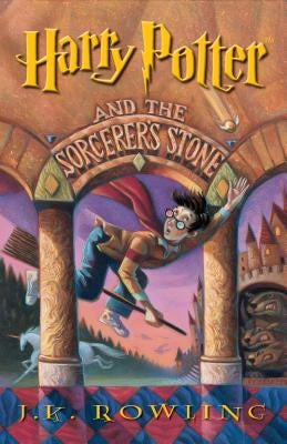 Large print paperback of Harry Potter and the Sorcerer's Stone by Large Print Press, showing the book cover with magical illustrations.