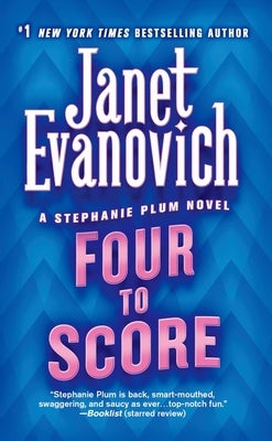 Four to Score mass market paperback book by St. Martin's Press featuring a colorful cover with a woman and a cityscape background.
