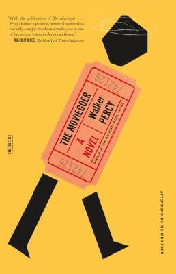 Paperback copy of The Moviegoer by Farrar, Straus and Giroux, showing the front cover with book title and design elements.