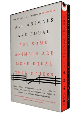 Paperback George Orwell 2-book boxed set featuring 1984 and Animal Farm by Berkley Books, with book covers visible.