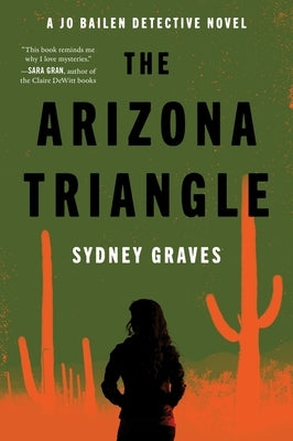 Paperback copy of "The Arizona Triangle" by Jo Bailen, a detective novel published by Harper Paperbacks, with a cover featuring desert scenery.