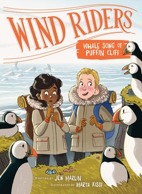 Paperback of Wind Riders #4: Whale Song of Puffin Cliff by HarperCollins, showing the book cover with ocean and whale illustrations.