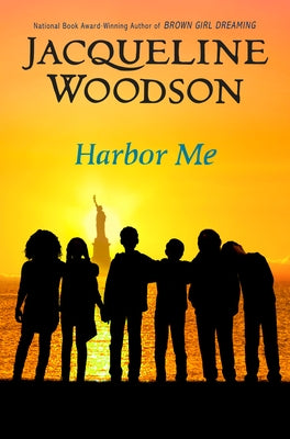 Paperback of Harbor Me by Nancy Paulsen Books showing the book cover with colorful artwork and title text.