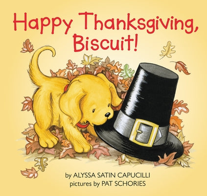 Happy Thanksgiving Biscuit! lift-the-flap kids' paperback book by HarperCollins, featuring colorful holiday-themed illustrations.