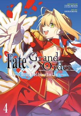 Paperback manga Fate/Grand Order -Mortalis: Stella- 4 by Kodansha Comics showing colorful cover art featuring characters from the series.