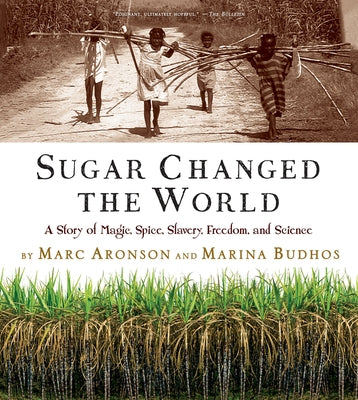 Paperback of "Sugar Changed the World" by Clarion Books, showing the book cover with title and colorful design elements.